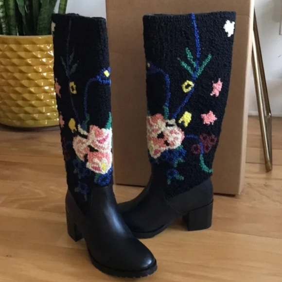 ✨HP✨Anthro Floral Wool & Leather Emily Isabella Boots - Picture 3 of 8
